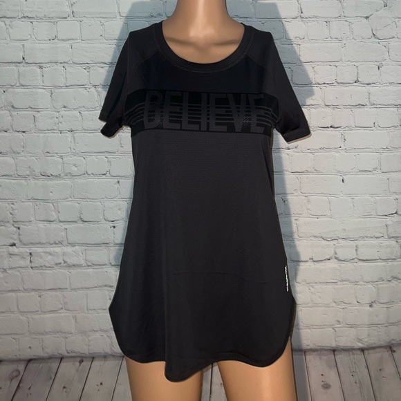 Reebok Tops - Reebok Speedwick Black & Gray Believe Shirt size S